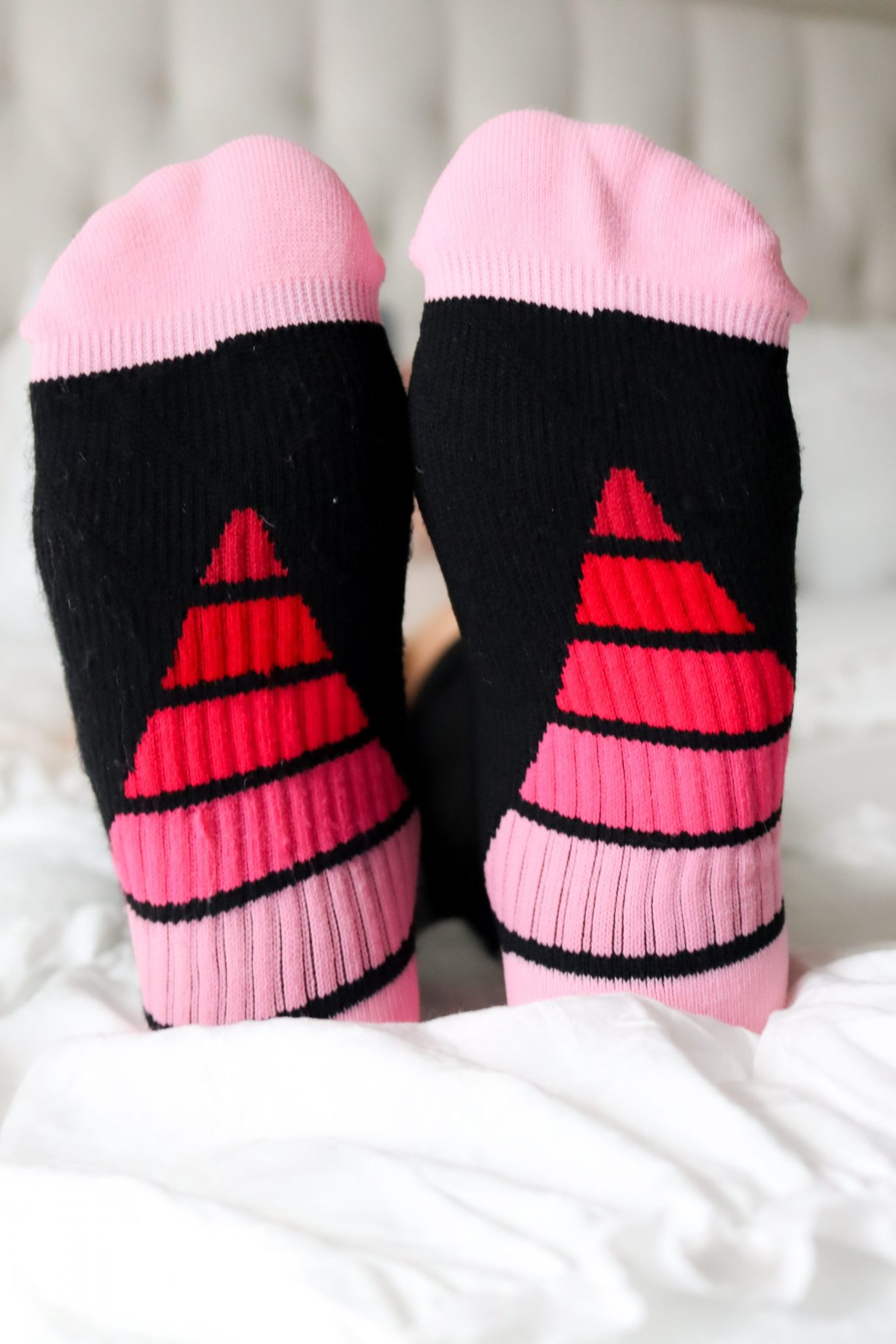 Pink maternity compression socks